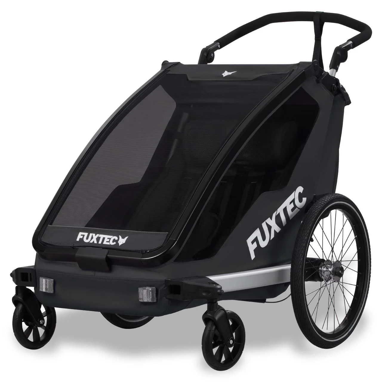 Remorque à vélo Sport Cruiser noire avec roue avant Jogger incluse - Image 2