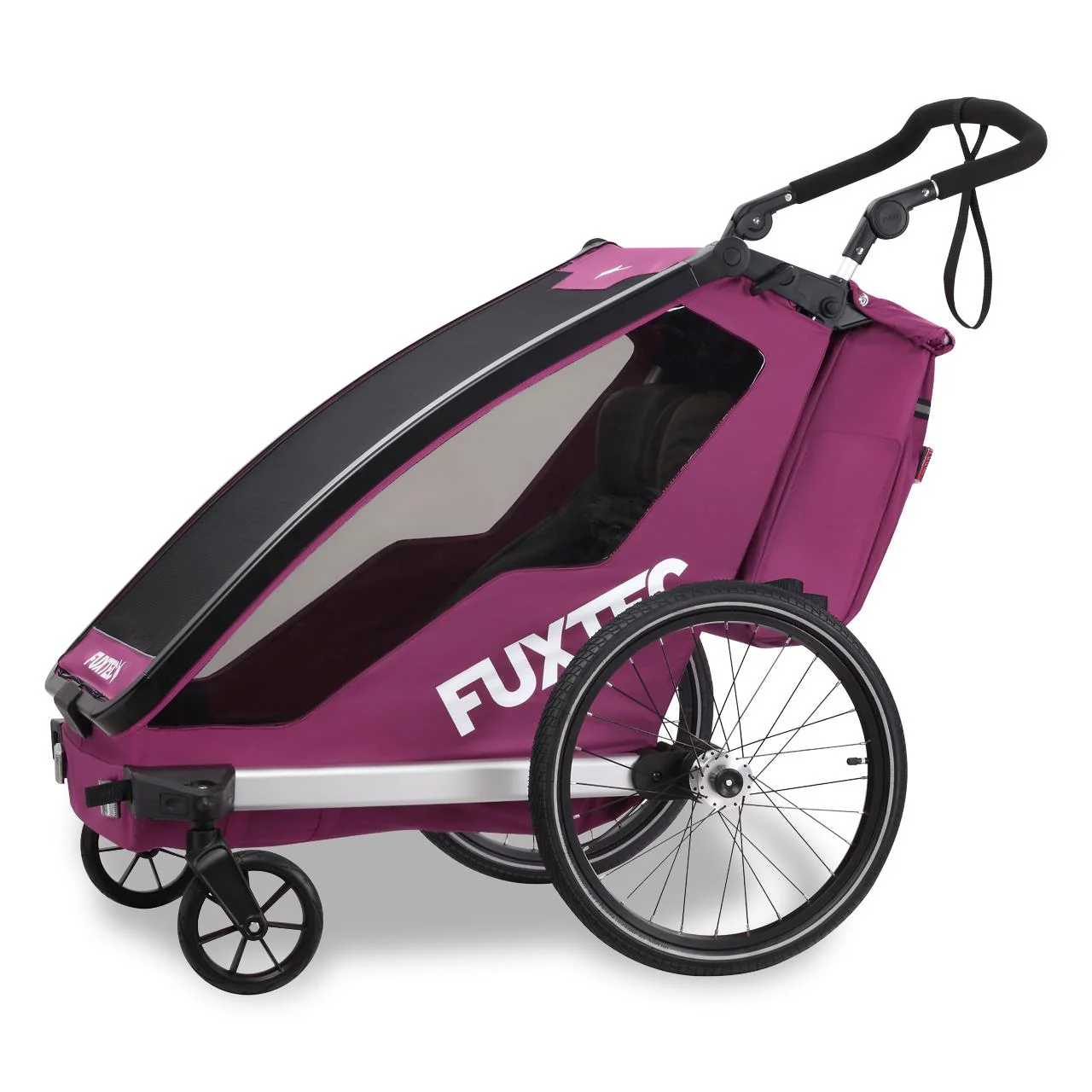 Remorque à vélo Sport Cruiser pourpre avec roue avant Jogger incluse - Image 3