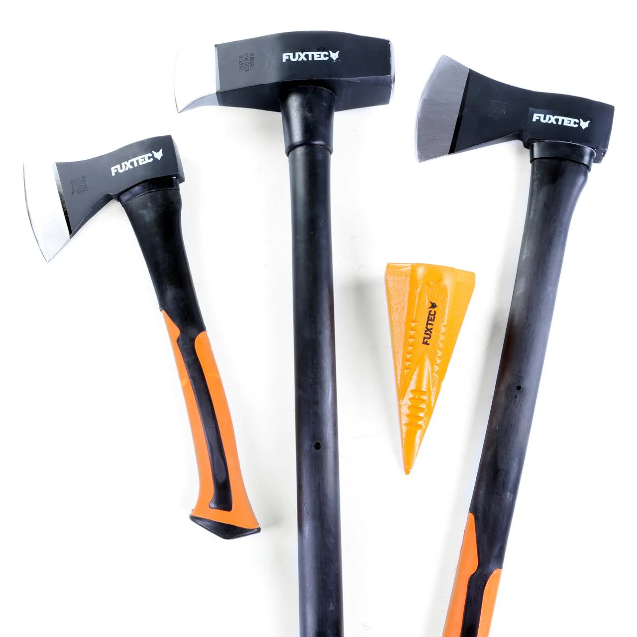 Set 4 haches FUXTEC - hachette + hache + hache de fendage + coin fendeur acier - Image 2