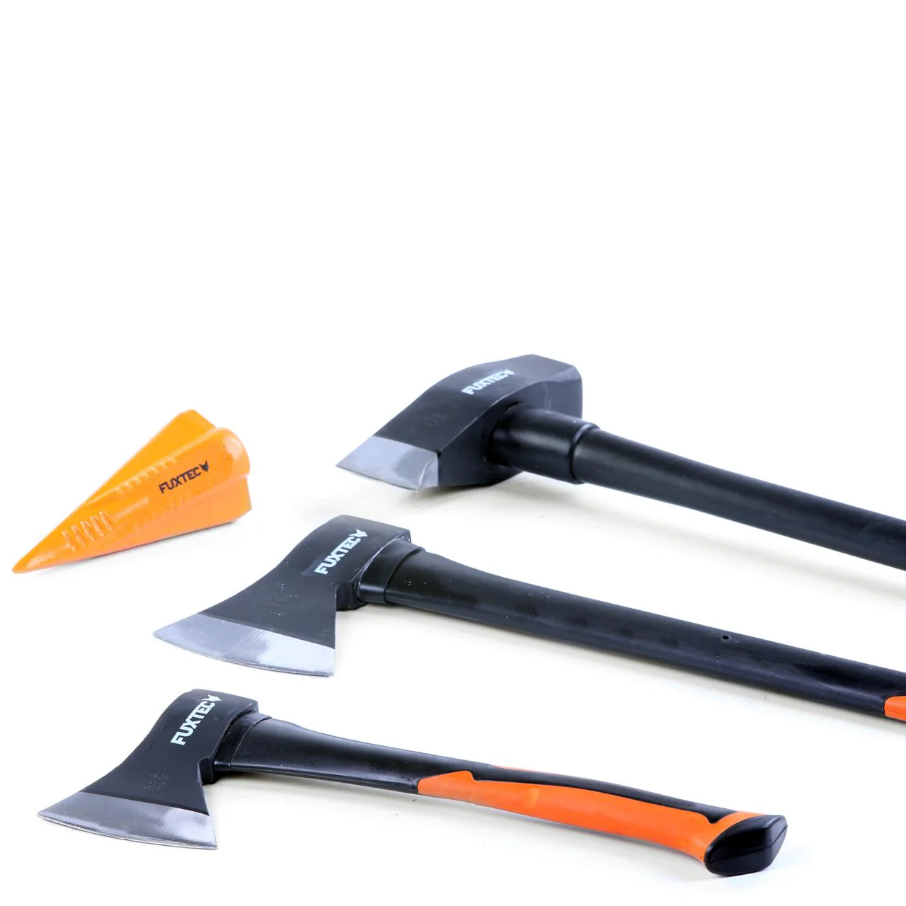 Set 4 haches FUXTEC - hachette + hache + hache de fendage + coin fendeur acier - Image 3