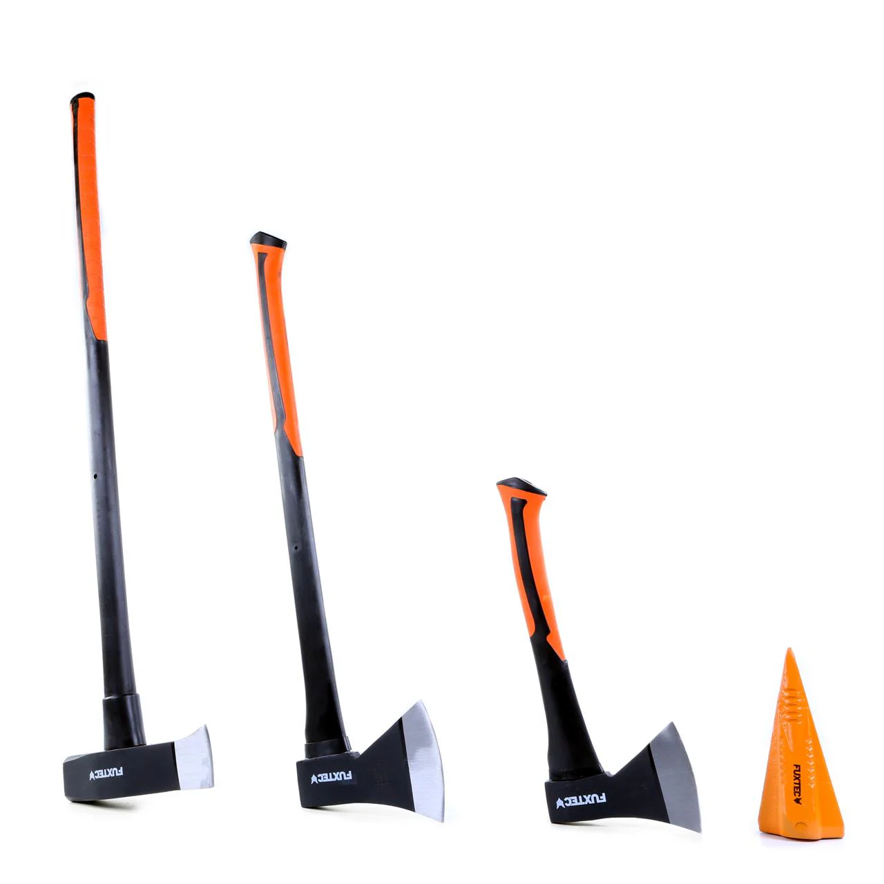 Set 4 haches FUXTEC - hachette + hache + hache de fendage + coin fendeur acier - Image 5