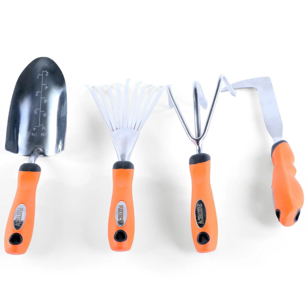 Set de 4 outils de jardin à main premium - grattoir joint, griffe 3 dents, râteau et pelle à main - Image 6