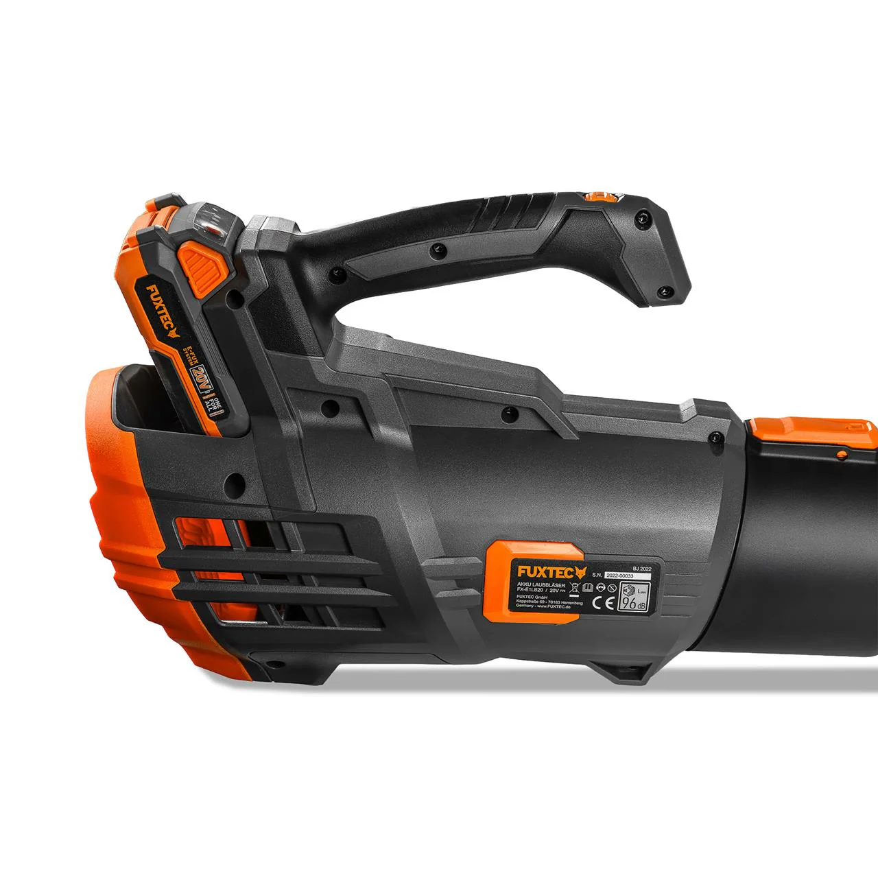 Souffleur de feuilles à batterie 20V FUXTEC FX-E1LB20 - set avec 1 batteries 4Ah et chargeur 2,4A - Image 10