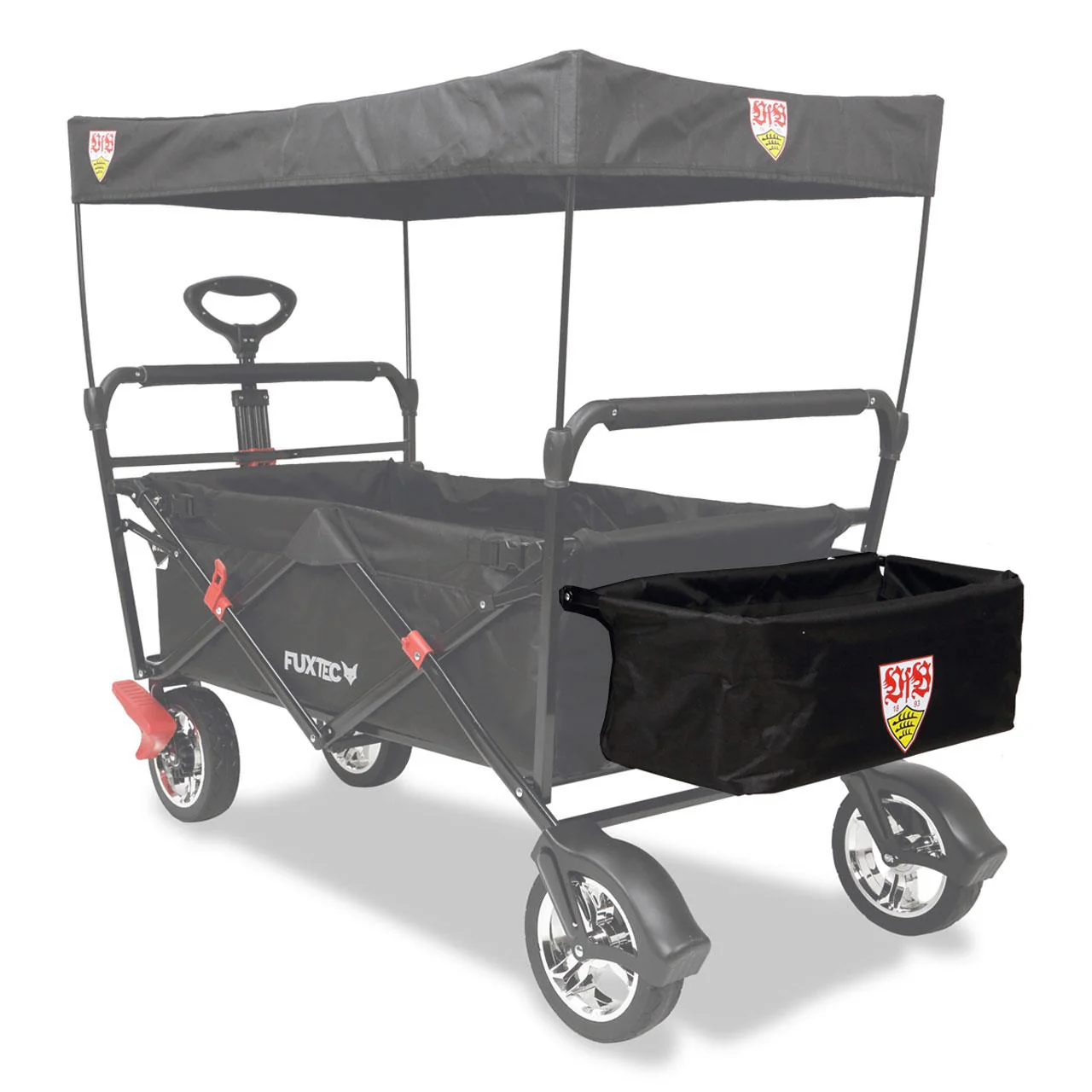 Housse en tissu Sacoche arrière Noir VfB-Edition pour Bollerwagen CT-350/CT500