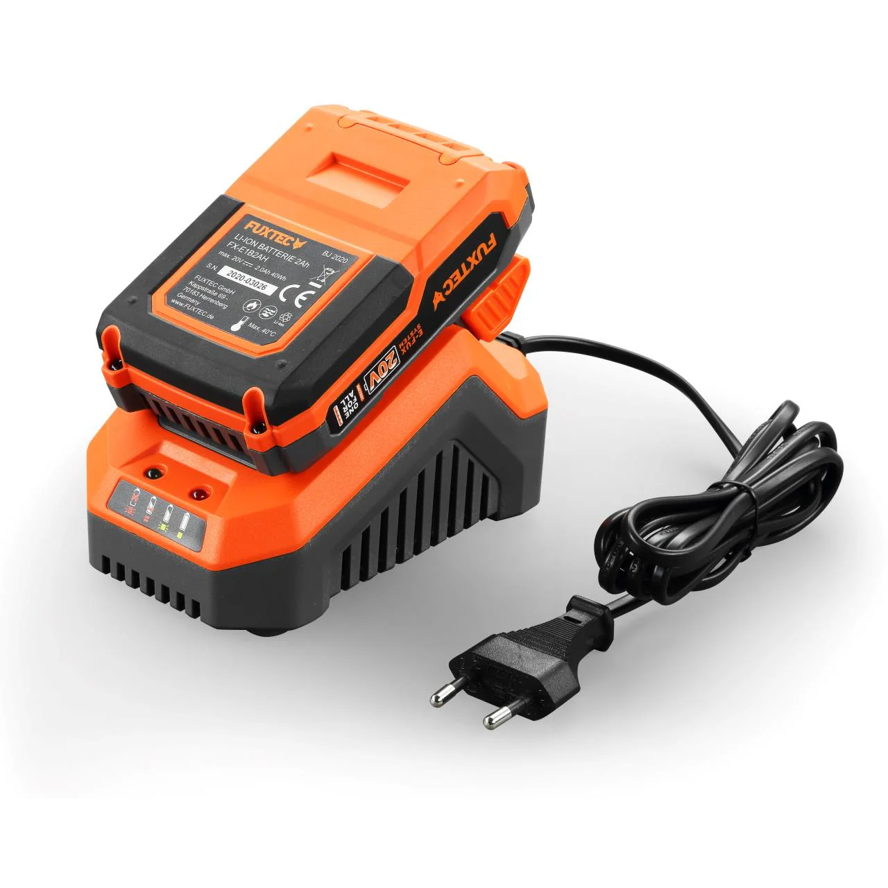 Tronçonneuse à batterie 20V FUXTEC FX-E1KS20 - Set avec batterie 2Ah et chargeur 2,4A - Image 4